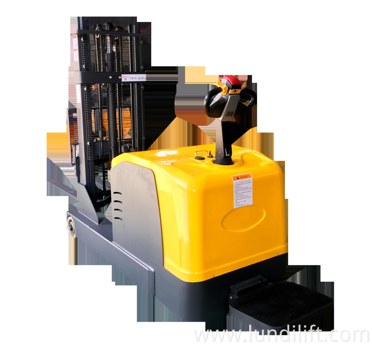 warehouse stacking forklift